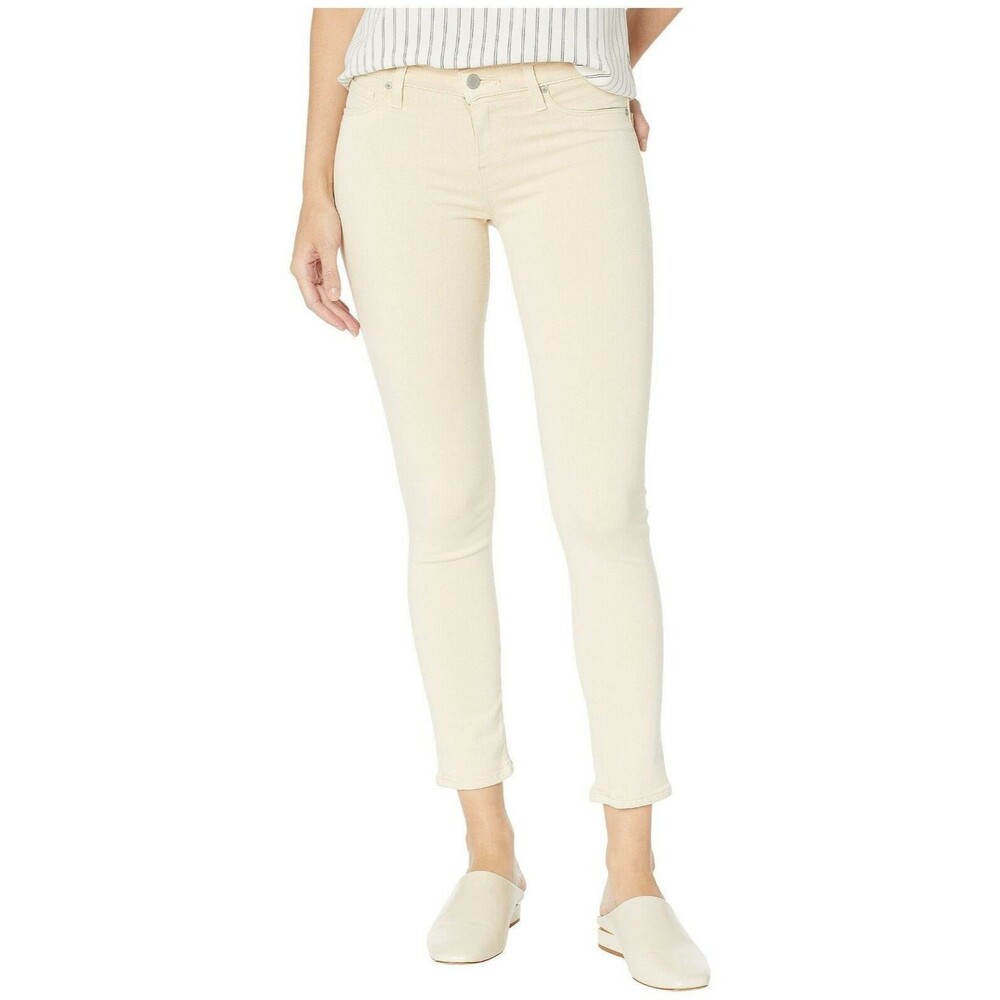 NWT HUDSON Jeans 30 skinny designer fawn beige Tally cropped $185 pants mid-rise